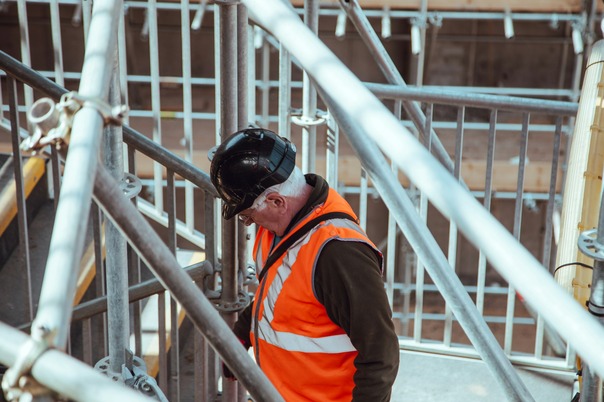 Man working on a construction site